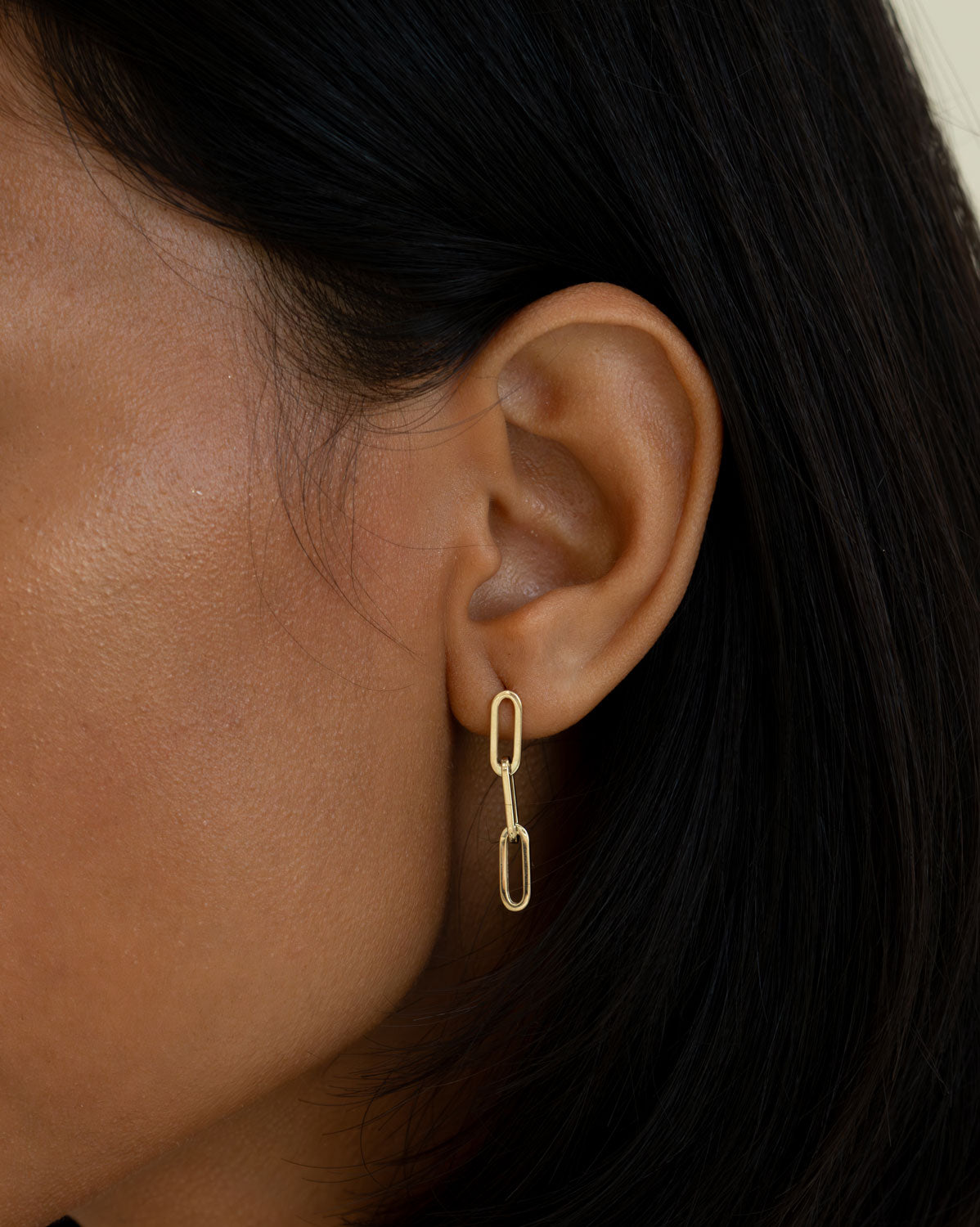 (Pair) Paperclip Earrings