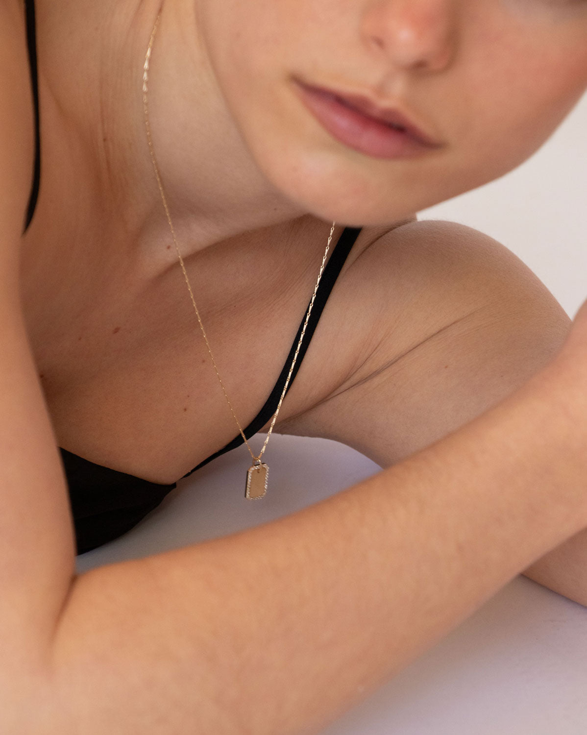 Crystal Tag Pendant