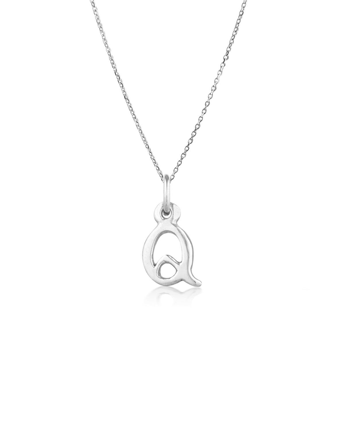 Block Letter Necklace (Silver)