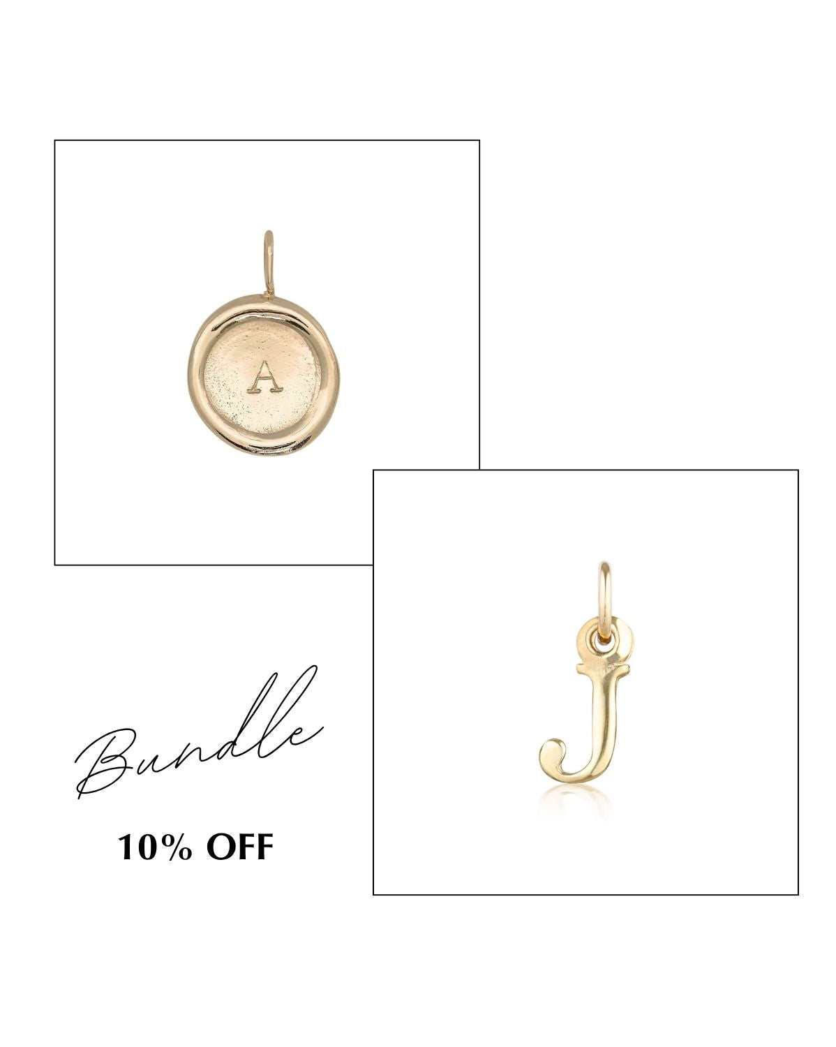 Seal &amp; Block Letter Pendants Set
