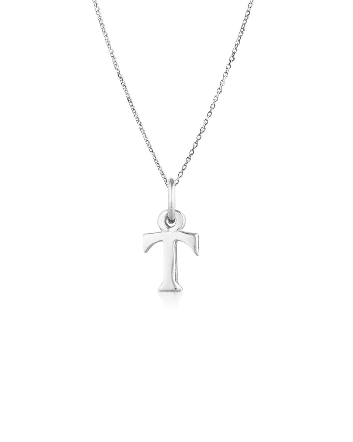 Block Letter Necklace (Silver)
