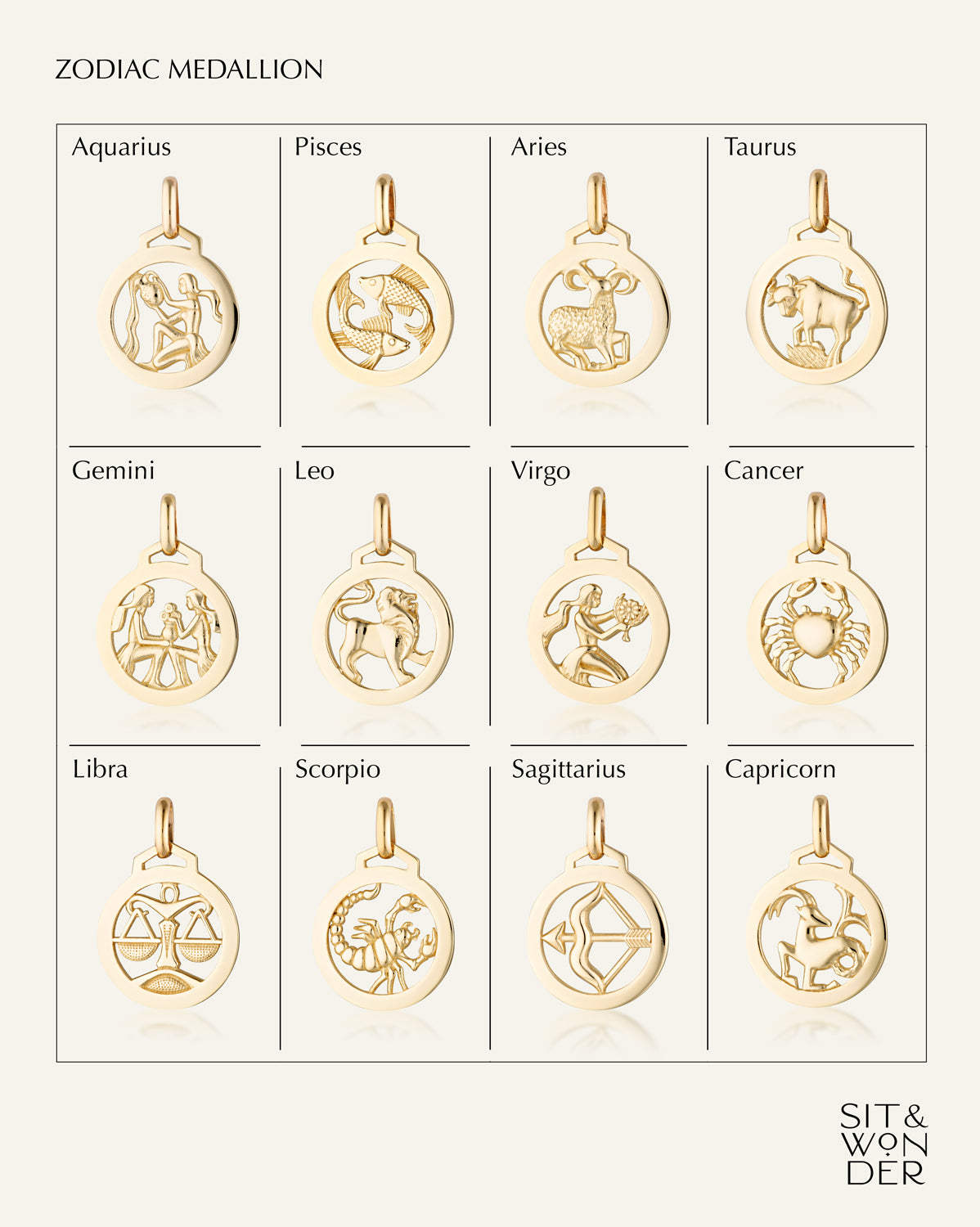 Zodiac Medallion Necklace